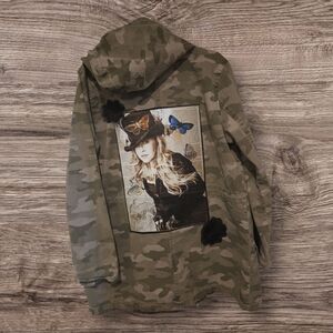 Stevie Nicks. Upcycle. Lucky Brand. Camo Ladies Jacket ..